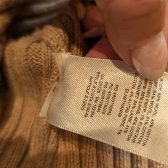 069 Wilfred Tan Ribbed Cardigan With Pearl Buttons - Picture 7 of 8